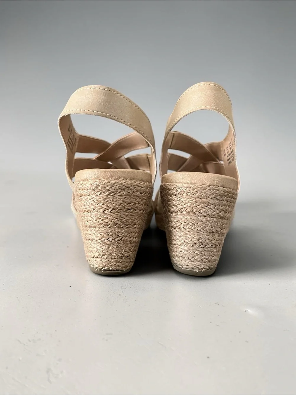 Dr. Scholl’s Everlasting Beige Espadrille Wedge Sandals Size 8